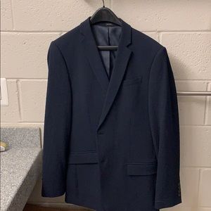J. Ferrar Seersucker Navy Blazer